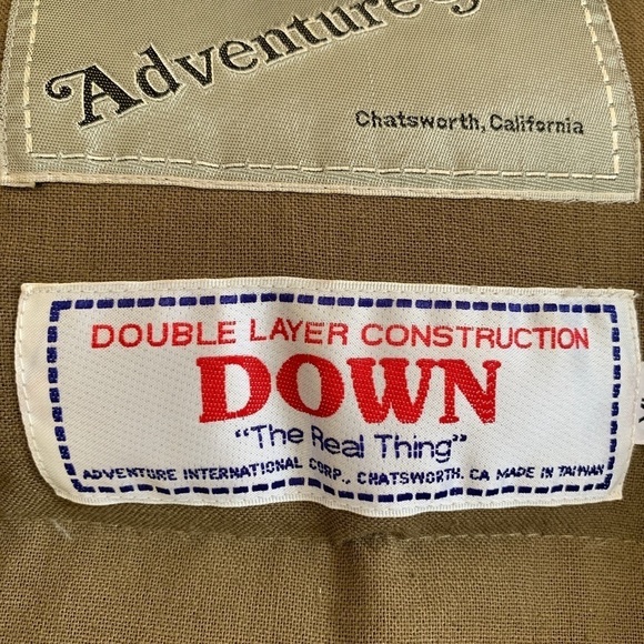 Adventure Gear Down Vest Tan Size XL Full Zip High Neck - Picture 13 of 13